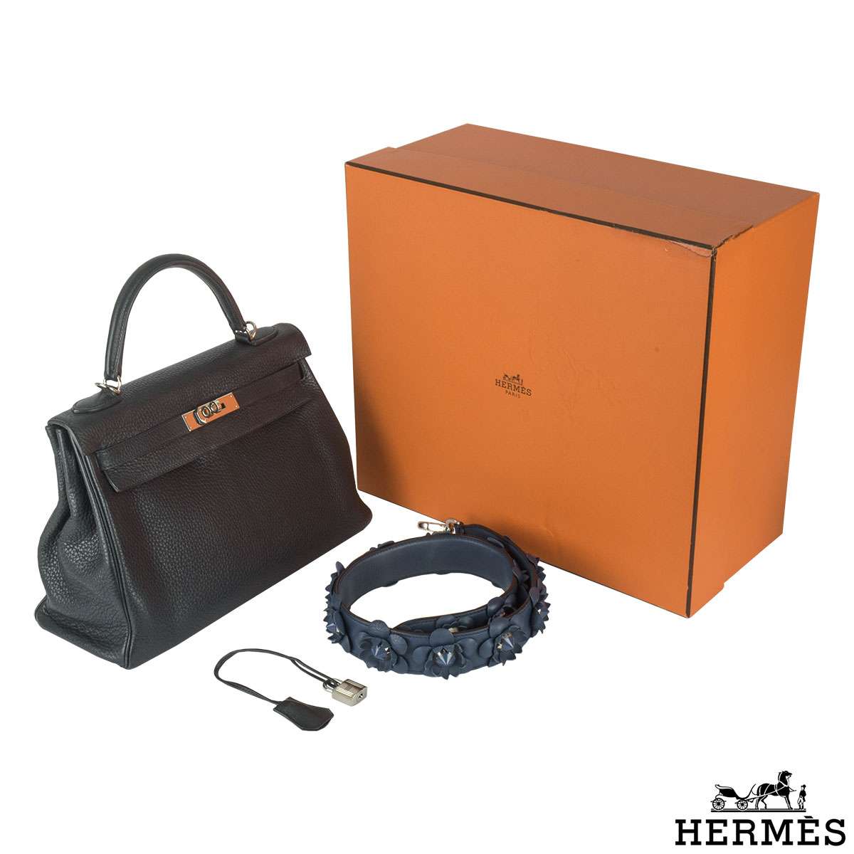 Hermes, Bags, Herms Box Retourne Kelly 32 Indigo